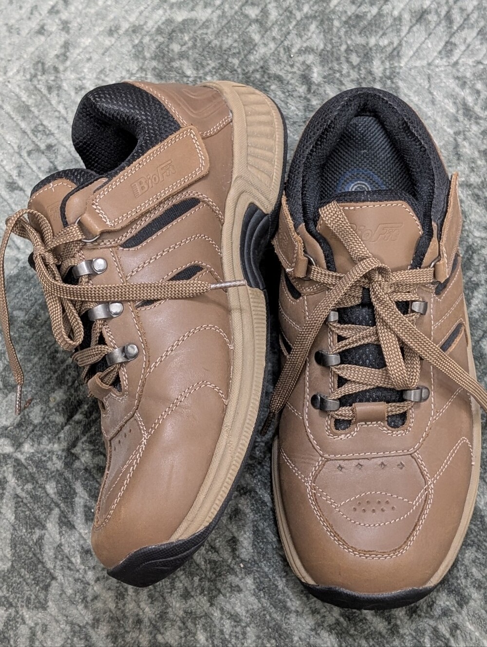 Orthofeet Bio Feet Shreveport Mens 9.5 Wide Brown Leather Orthopedic Shoes